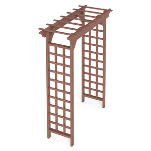 English Elm Wooden Garden Arch Solid Lattice Frame for Climbing Vines Weddings and Backyard Decor W2640P356950
