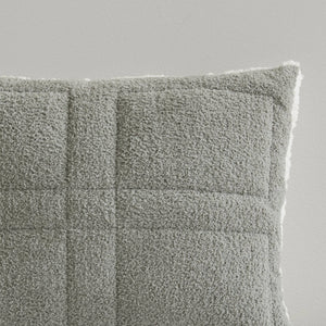 English Elm Comforter Plush twin set with faux feathersoft face and ivory sherpa reverse for cozy warmth and style Grey 23.23 L x 18.11 W x 11.02 H B035P294139