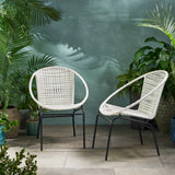 Christopher Knight Home® Set of 2 Modern Faux Rattan Club Chairs