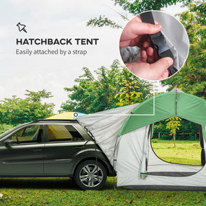 English Elm Outsunny Waterproof Suv Camping Tent for 5 to 6 Person Tailgate Outdoor Adventure Grey W2225P200549