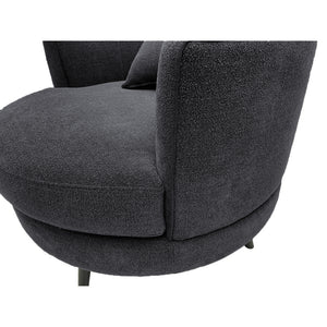 JLA Home Chapel Hill - Swivel Chapel Hill Harper lounge chair with 360° swivel, plush high-density foam, solid wood frame, modern silhouette Dark Grey CH100-0052