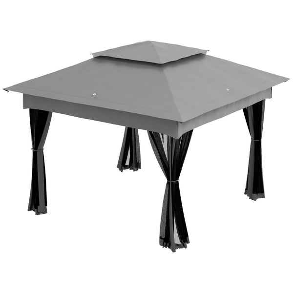 English Elm Outsunny 11' X 11' Instant Pop-Up Canopy With Removable Netting For Backyard Events & Outdoor Fun W2225P200730-GIGA