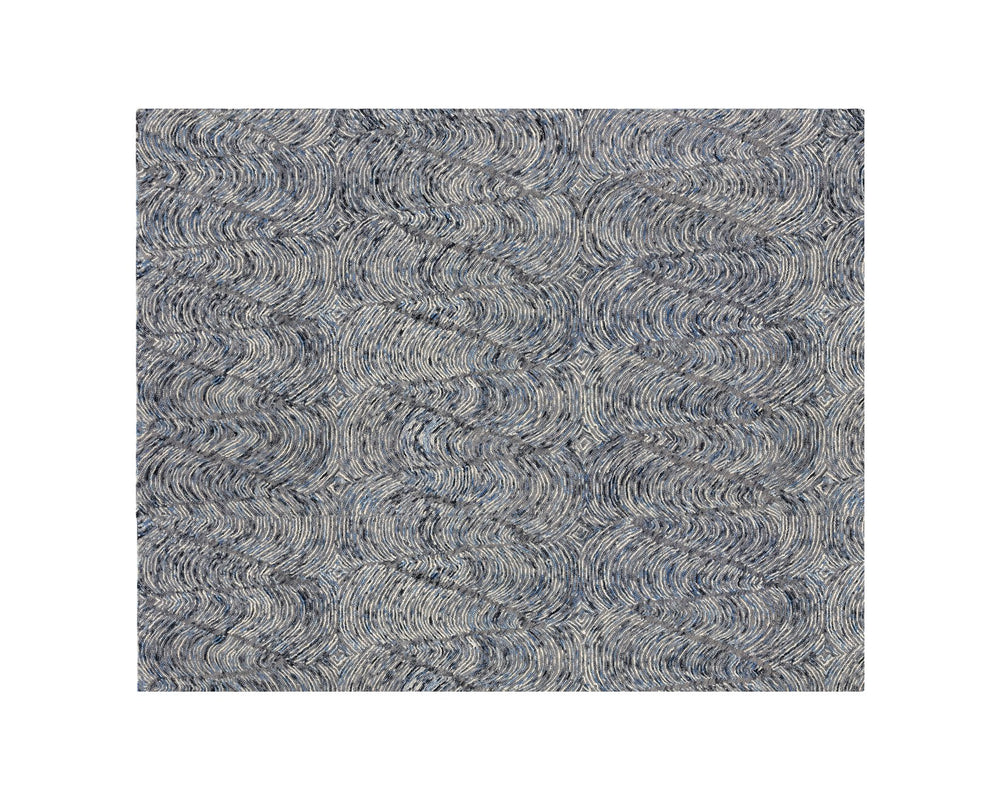 Sunpan Corfu Hand-Tufted Rug - Artisan Crafted Blue and Charcoal Wool Blend for a Unique Home Style 8' X 10'
