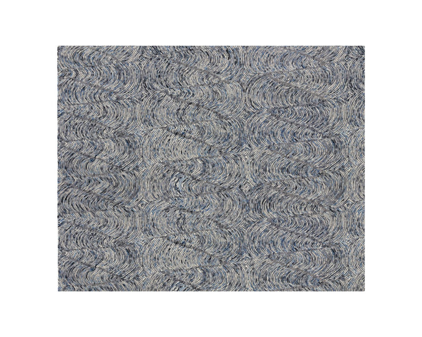 Sunpan Corfu Hand-Tufted Rug - Artisan Crafted Blue and Charcoal Wool Blend for a Unique Home Style 8' X 10'