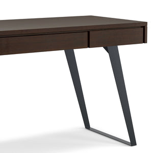 English Elm Lowry - Industrial-Style Desk In Distressed Hickory Brown With Metal Accents & Ample Storage Space B136P158878
