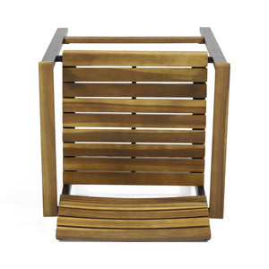 English Elm Christopher Knight Home® - BRAMPTON Industrial Acacia Wood Barstools Set of 2 — Teak Slatted Seats, Black Iron Legs, Outdoor Ready 68320.00WTC