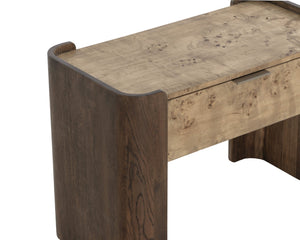 Sunpan BERYL Nightstand - Timeless Craftsmanship with Elegant Sculpted Design for Modern & Traditional Bedrooms 112545