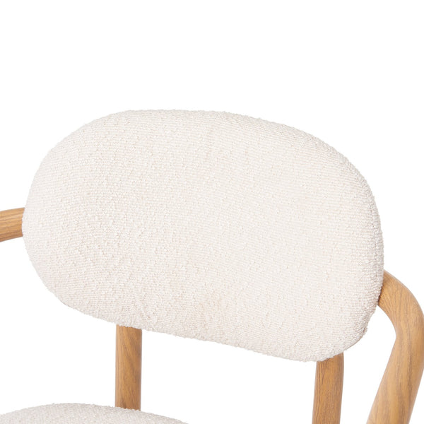 English Elm Indoor Beige Upholstered Dining Chairs Set of 2 with Woodgrain Metal Frame Maple N772P390411M