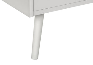 English Elm Accent Side Table Rustic Grey Laminate Compact Storage Cabinet Transitional Bedroom White B2710P461711