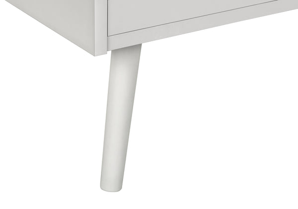English Elm Accent Side Table Rustic Grey Laminate Compact Storage Cabinet Transitional Bedroom White B2710P461711