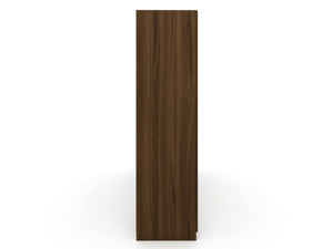 English Elm Gramercy 82" Wardrobe Organizer with Soft-Close Doors, Aluminum Rods, Shelves & Center Drawers Chestnut B365S00003