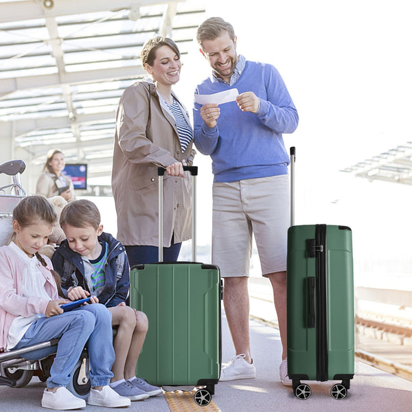 English Elm Luggage Set 3 Piece Abs Hard Shell Expandable Suitcase with Tsa Lock Spinner Wheels N730P296584F