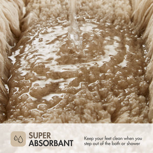 JLA Home Madison Park - Rug Madison Park Tufted Pearl Channel Bath Rug — Soft Macro-Spin Polyester, Machine Washable, Luxe Texture Wheat MP72-5103