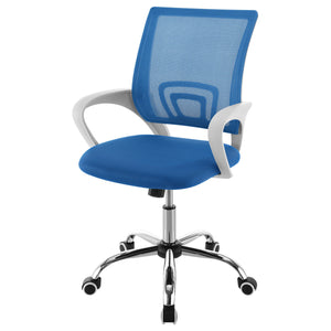 English Elm Anaheim Breathable Mesh Upholstered Office Chair with Padded Seat, Height & Arm Adjustments, Blue B062P299806