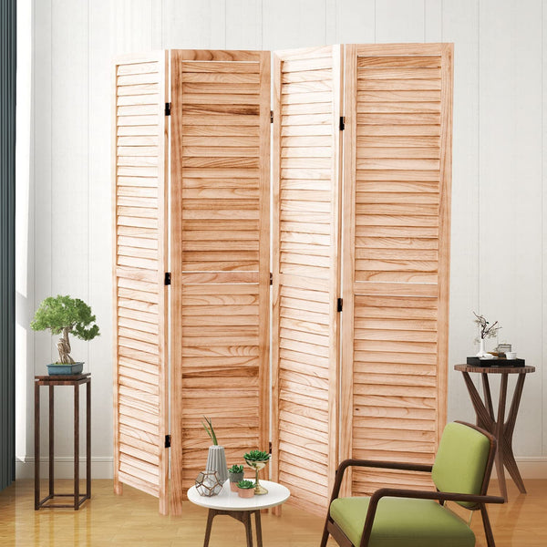 English Elm 55.2'' W X 65'' H Solid Wood Folding Room Divider – Rustic Charm, Privacy & Versatile Design! B205P241662