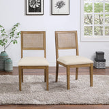 OSP Home Furnishings Alaina Cane Back Dining Chair  - Set of 2 Linen