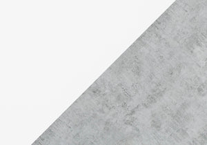 English Elm Accent Modern Console Table with Cement-Look Top and Angular Base for Entryway, Living Room Storage White 40 L x 15 W x 9 H B2710P219022