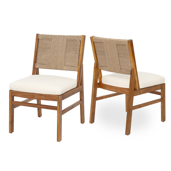 English Elm Christopher Knight Home® - Outdoor Arly Wood & Wicker Dining Chair Set Of 2 – Stylish, Durable, With Plush Cushions For Comfort N773P337372B