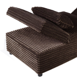 English Elm Convertible Corduroy Chair Sleeper with Pull Out Bed for Cozy Guest Rooms B089P421163