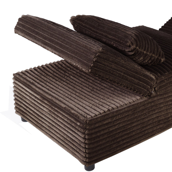 English Elm Convertible Corduroy Chair Sleeper with Pull Out Bed for Cozy Guest Rooms B089P421163