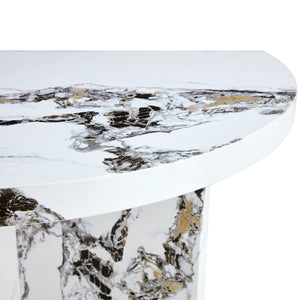 English Elm Round 42" Dining Table for 4-6 — Modern MDF Round Kitchen Table, 330lb Capacity, Café & Office Use N752P186173K