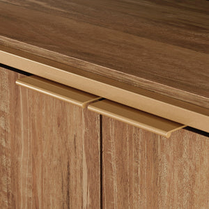 English Elm Credenza, Stylish Brown Finish For Tvs Up To 65", Modern Design With Ample Storage & Cable Management B356P367968