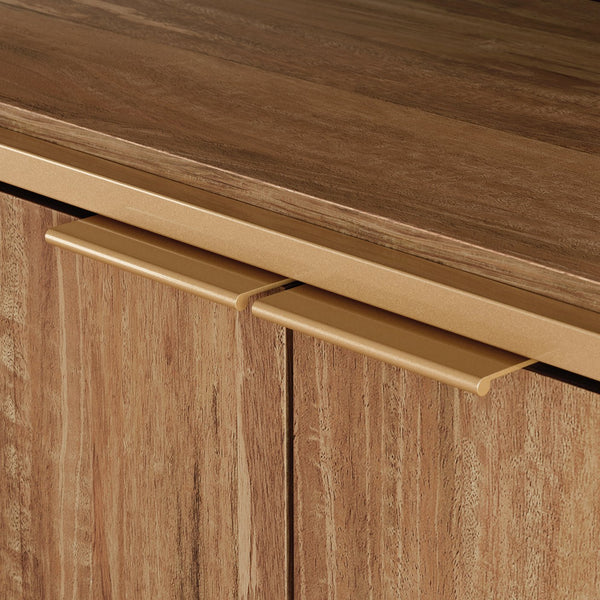 English Elm Credenza, Stylish Brown Finish For Tvs Up To 65", Modern Design With Ample Storage & Cable Management B356P367968