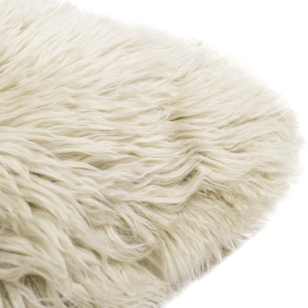English Elm Astrid Genuine Sheepskin Square Throw Pillow with Feather Fiber Insert for Sofas B2719P238146