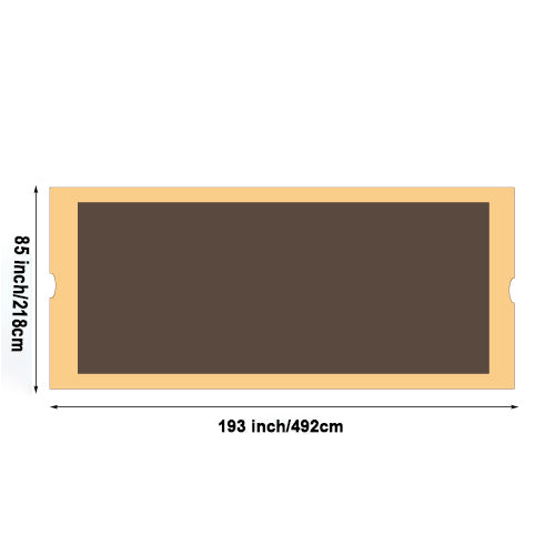 English Elm Universal Canopy Cover Replacement for 12x9 Ft Curved Pergola Frame, Brown Polyester UV‑Resistant Shade W419P326867