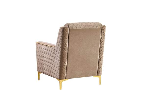 English Elm Lisa 3 Piece Living Room Sofa Set Copper Upholstery Birch Frame Gold Steel Legs B009S02226