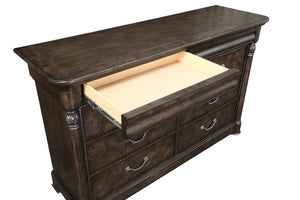 A.R.T. Furniture Landmark Double Dresser In Smoked Tenebre Finish - Elegant Hickory & Oak With Jewelry Drawers Brown, Brown Material, Hickory And Oak Veneers 256130-2316