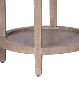 Porter Designs Lowell Solid White Oak End Table - Stylish, Durable, With Extra Storage Shelves Brown Wood 05-108-08-1920