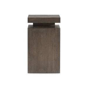 Bernhardt Bernhardt Outline Accent Table In Cassel Wire-Brushed Oak — Sculptural Floating Top, Slim Plinth, Modern Texture 360110