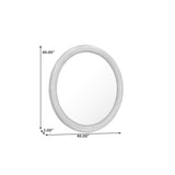 Scott Living Home Griffith Round Mirror Gray with Light Wood Finish P367DJ110 Pulaski Furniture