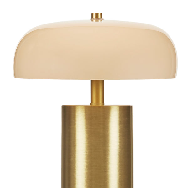 English Elm 1-piece Textured Ceramic Bedside Lamp Fluted Shade Brushed Gold Finial Warm Glow B035P482970