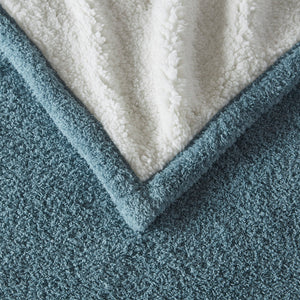 Sharper Image Amira Casual Dream Soft Heated Throw SI54-0067 Blue