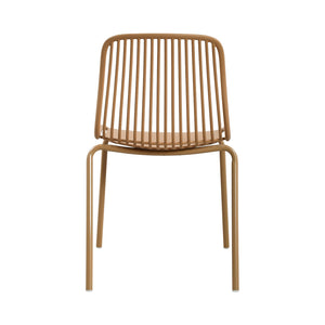 English Elm Eldred Outdoor Stackable Dining Chairs Set of 2 Uv Resistant Patio Seating Brown Yellow N776P390471Y