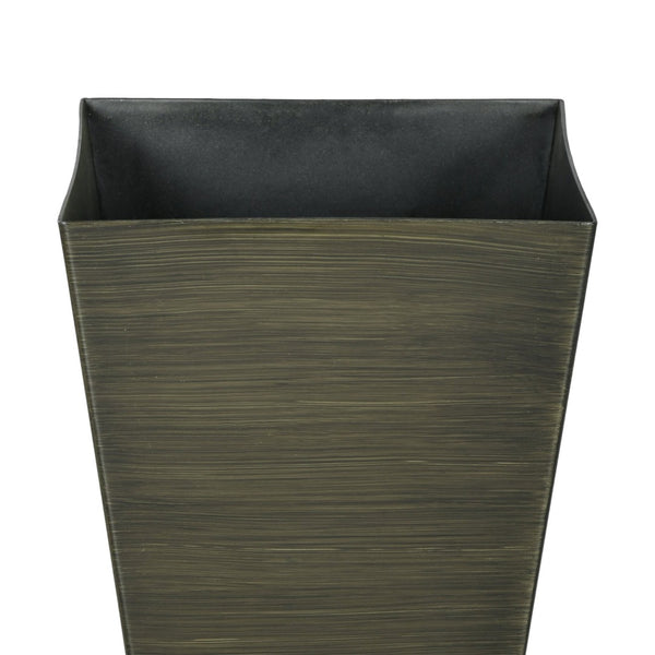 English Elm Outsunny 28" Tall Faux Wood Outdoor Planters, Set Of 3 Self-Draining, Stackable Flower Pots W2225P174505-GIGA