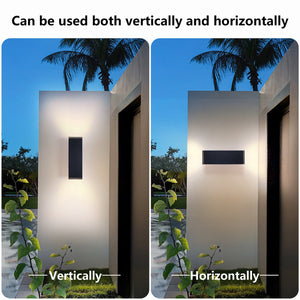 English Elm 12in Matte Black Aluminum Outdoor Wall Sconces up Down Lighting for Porch Patio Set of 4 W2312P416012