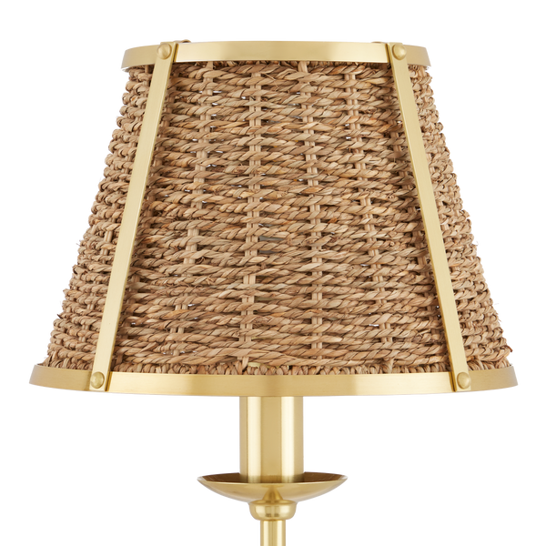 Deauville Table Lamp - Handmade Seagrass & Brass Design by Suzanne Duin for Elegant Home Decor