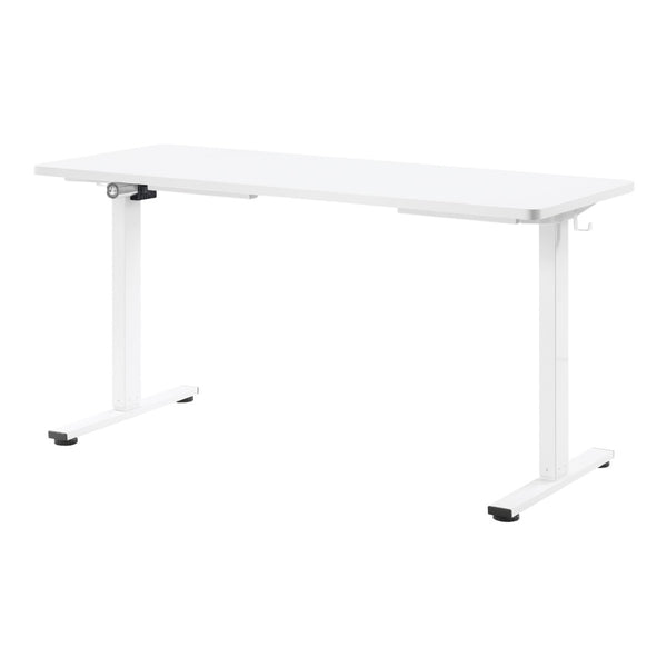 OSP Home Furnishings Primo Electric Sit Stand Desk with Laminate Top and Heavy Duty Steel Frame for Home Office 59"W PMO6024-WH
