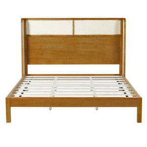 English Elm Christopher Knight Home® - Premium Rubber Wood King Bed Frame With Headboard - Stylish Mid Century Modern Design For Comfort N770P290471N_N770P290482N