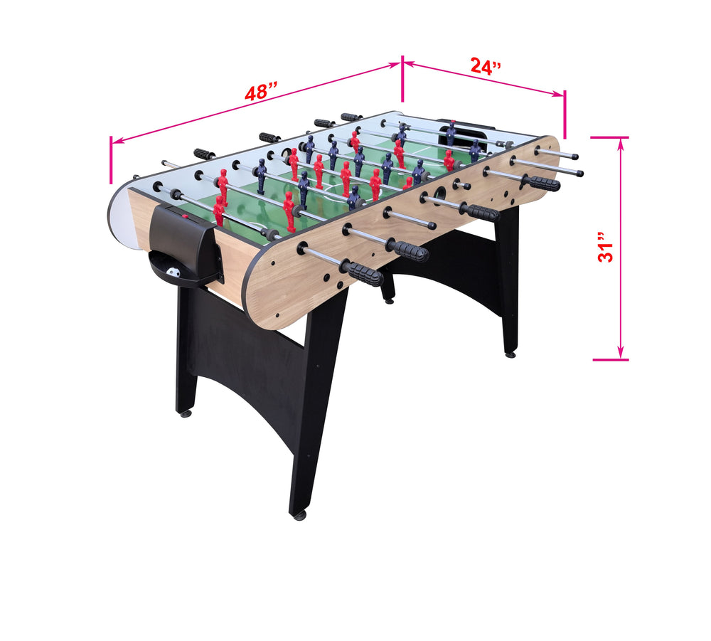 English Elm Soccer Foosball Table 4 Foot Chrome Rod Mdf Game Room Family Indoor Play W1936P304934