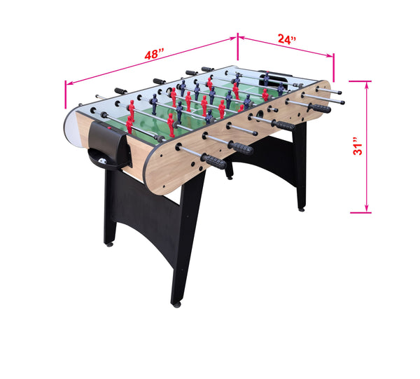 English Elm Soccer Foosball Table 4 Foot Chrome Rod Mdf Game Room Family Indoor Play W1936P304934