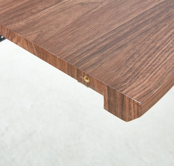 English Elm Extendable Dining Table – Versatile Mdf Top & Sturdy Metal Legs For Office, Dining, Or Coffee Use W234S00109