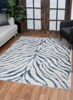 English Elm Elegance Blue 5'3" X 7'3" Area Rug - Durable, Soft, And Stylish For High-Traffic Homes With Kids & Pets B186P181045