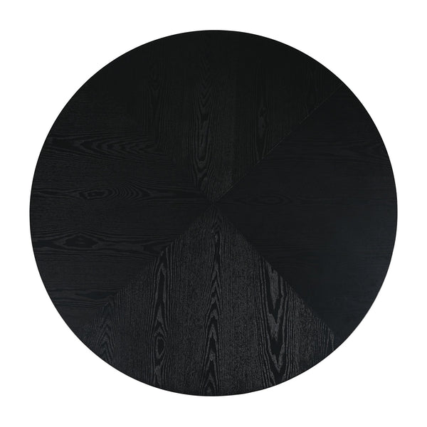 English Elm Christopher Knight Home® - 47.25" Round Pedestal Dining Table – Stylish Black Finish For Versatile Dining And Display Use N771P358147H_N771P358148H