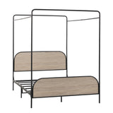 Industrial Bent Metal Queen Canopy Bed