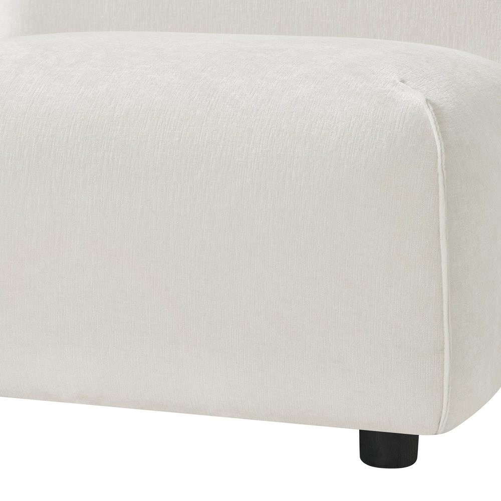 English Elm Modern Curved Accent Chair Plush Cloud Cushioning Sculptural Form for Any Room N767P399471B