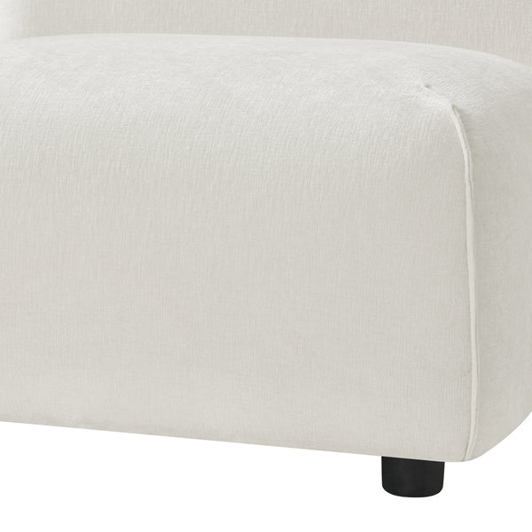 English Elm Modern Curved Accent Chair Plush Cloud Cushioning Sculptural Form for Any Room N767P399471B